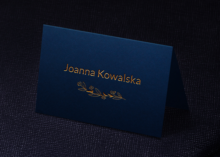 personalizacja zaproszeń - winietka złota