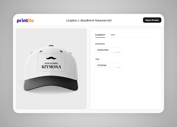 kreator odzieży dla shopgold czapka z daszkiem