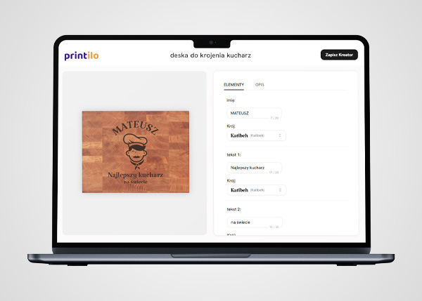 kreator dla Allegro - deska do krojenia