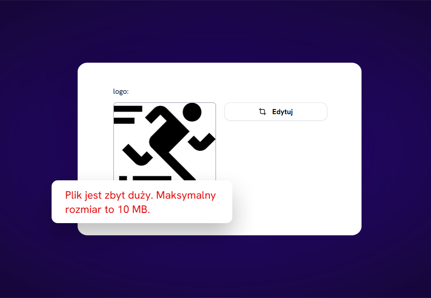 oprogramowanie do personalizacji produktów - powiadomienie